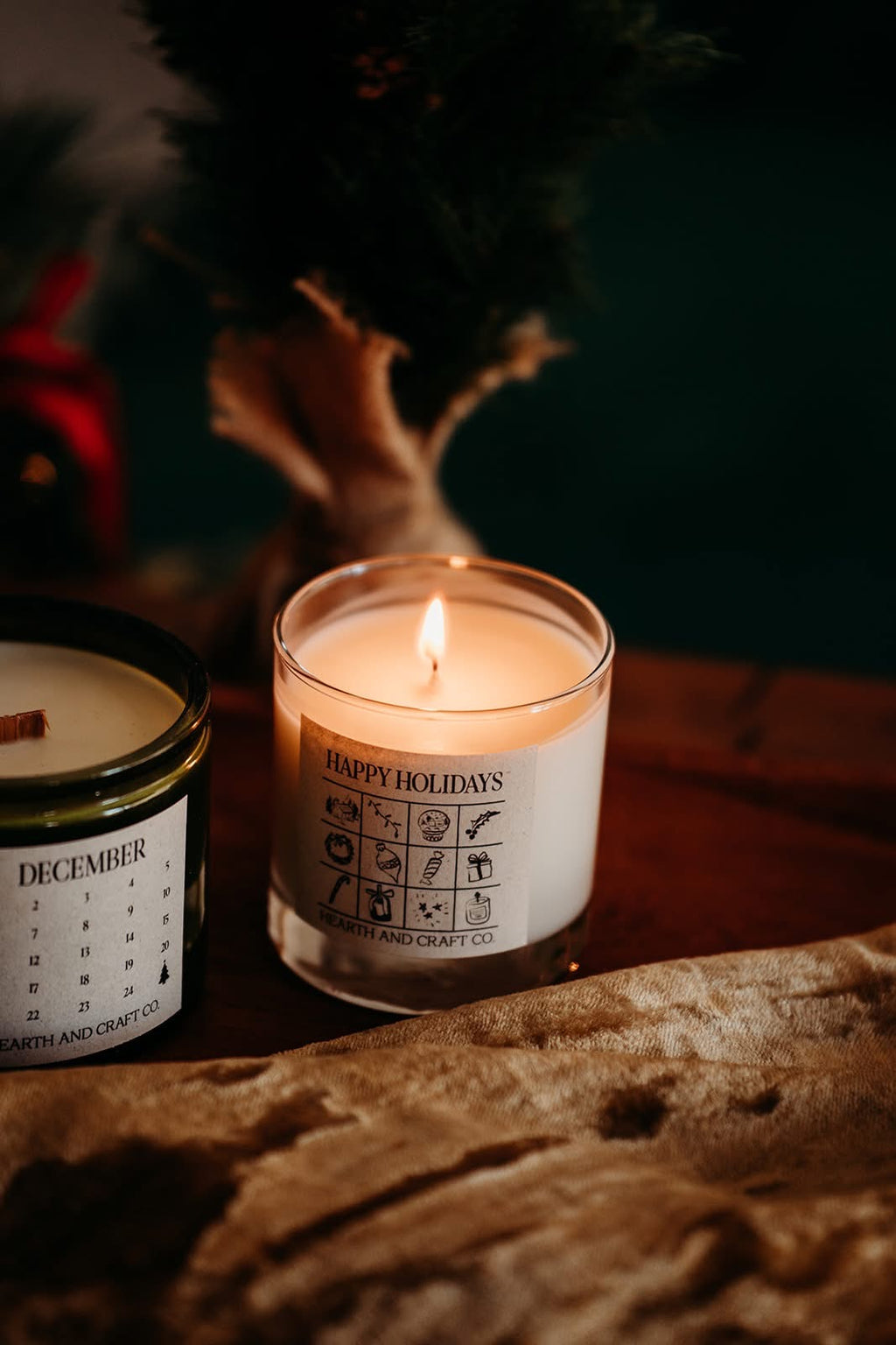 Old Fashioned Glass Holiday Candle