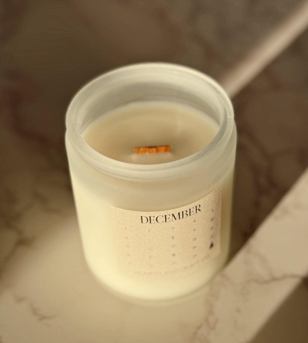 Frosted White Holiday Candle [pre-order]