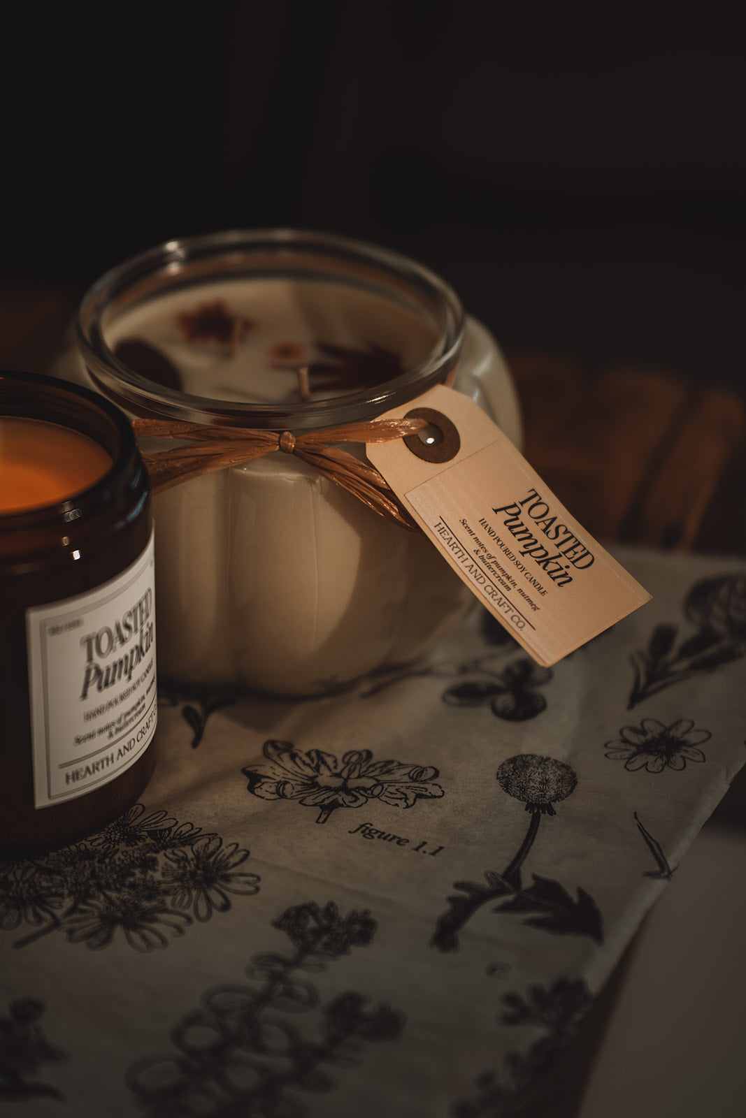 New! Glass Pumpkin Candle