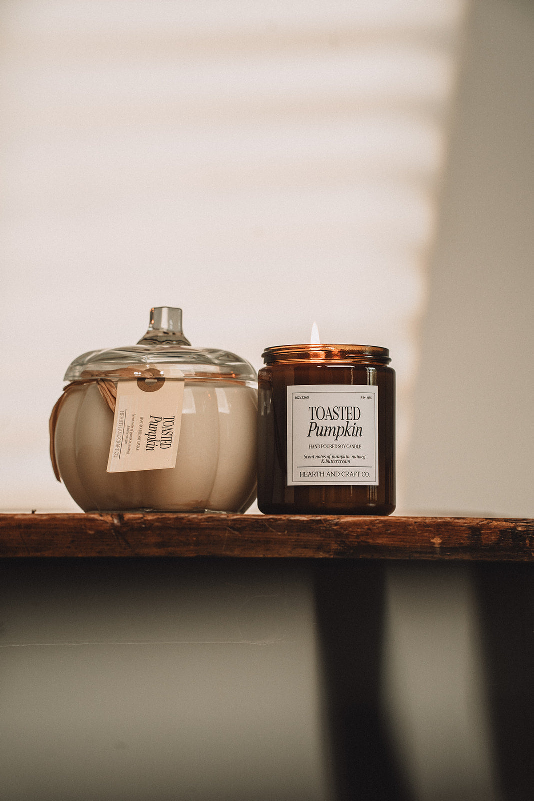 New! Glass Pumpkin Candle