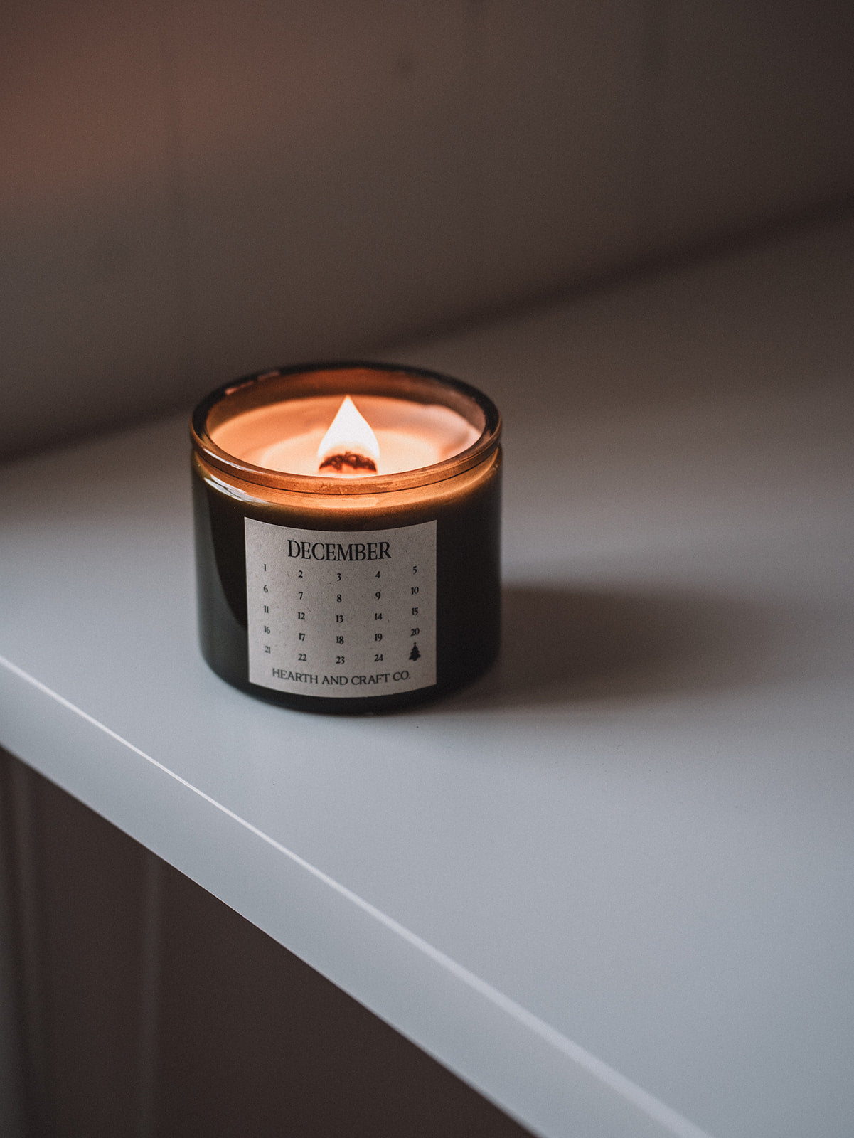 Vintage Green Holiday Candle