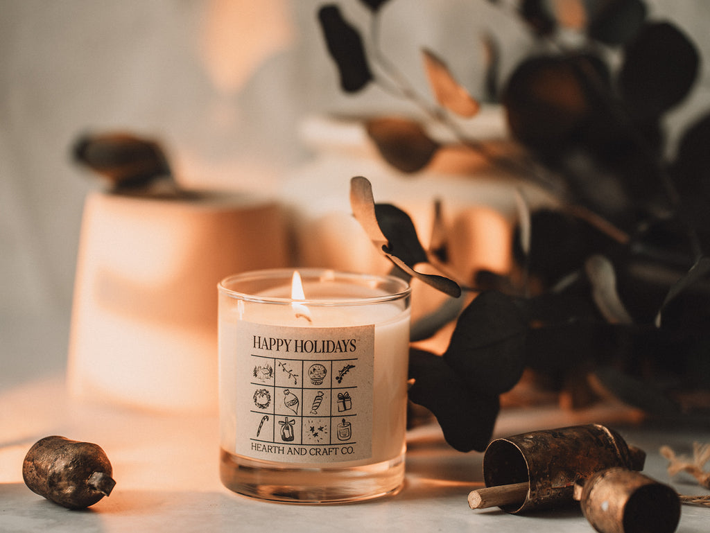 Old Fashioned Glass Holiday Candle